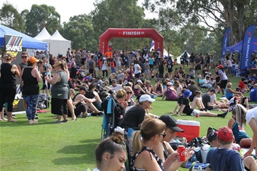 Lots of grassy areas to rest, rehydrate or to cheer on the challenge walkers
