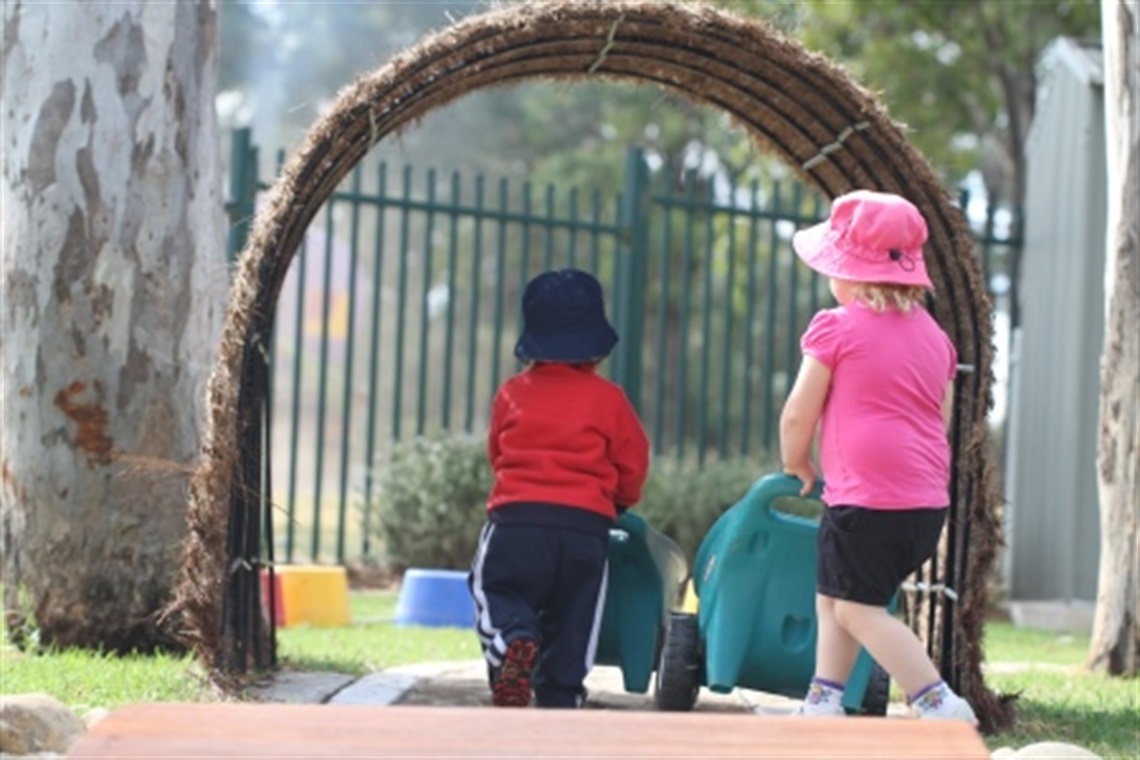 Amarina children with wheel barrows