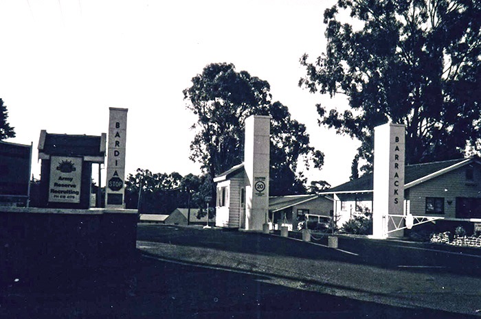 Entrance to Bardia Barracks at the Ingleburn Military Camp
