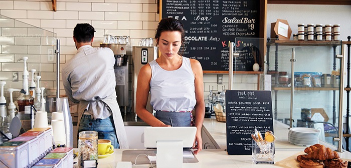 People in a cafe