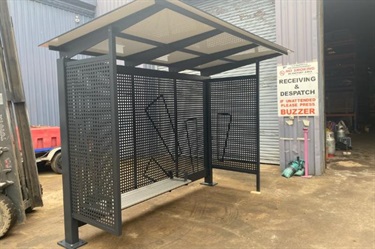 A prototype of the new bus shelter