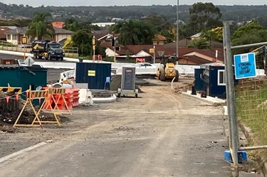 Raby Road works underway