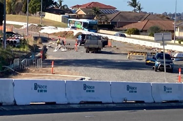 Raby Road works underway