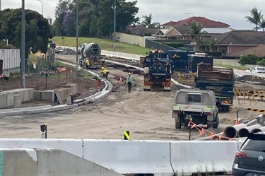 Raby Road works underway