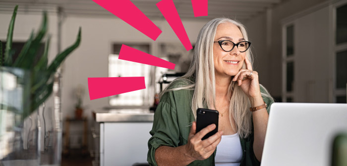 Woman at computer