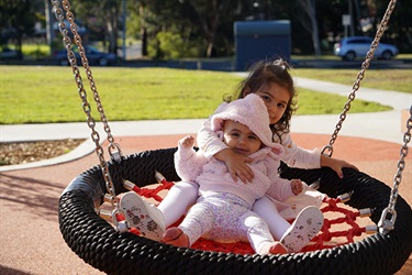 Have fun on the swings