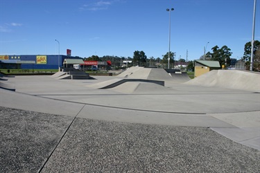 The park also features rails for beginners and advanced riders and boarders