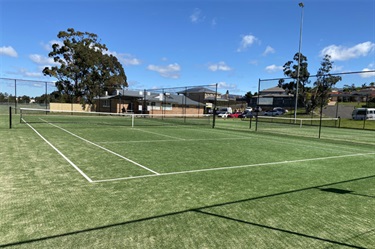 The tennis courts are right next door to Bow Bowing Neighbourhood Centre