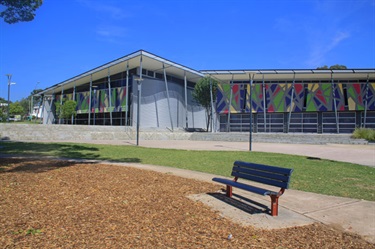 Hallinan Park is right next door to Greg Percival Library and Community Centre