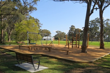 Rest in the shade near the playground