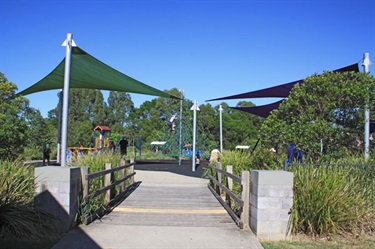 Marsden Park's great kids playground is protected by shade cloths