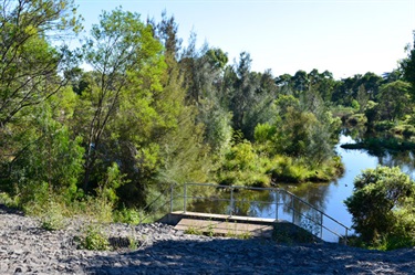 Take a break and admire the native flora and fauna at one of the waterways