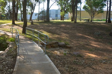 The cycleway snakes across the entire park