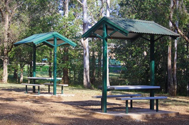 Rest and enjoy a meal in the shade of some of the picnic tables