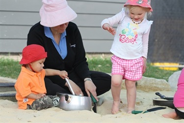 Child playing in the sandpit