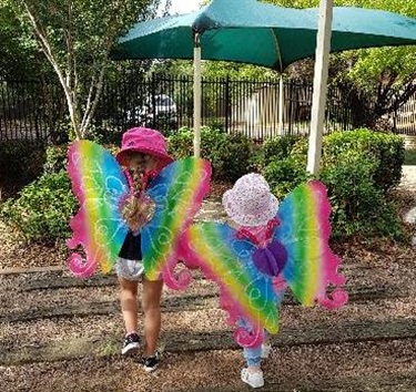 Two butterfly girls