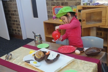 Girl in kitchen