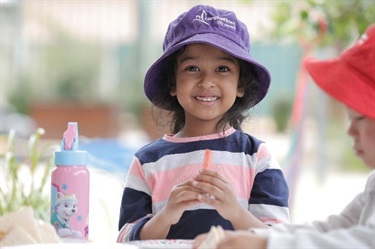 Child enjoying drawing activities
