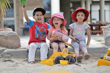 Three Children enjoying the outdoors