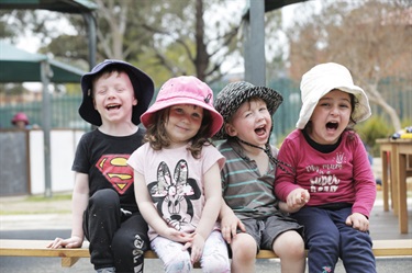 Children laughing