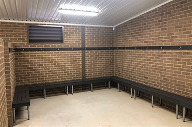 Change room in the Amenities Building at Ambarvale Sports Complex