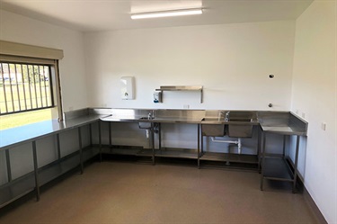 Kitchen facilities in the Amenities Building at Ambarvale Sports Complex