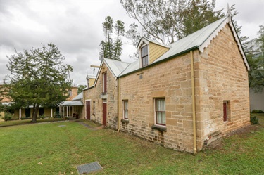 The outbuildings include the coach house, stables and the original cottage where the Byrne family lived while building Glenalvon House