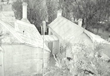 Taken from Campbelltown Ingleburn News office in 1978. The cottage was a timber house with brick nogged walls.