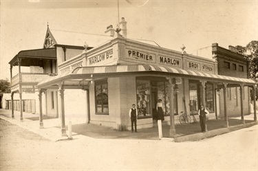 Mayor Percy Marlow's store was located on the corner of Queen and Lithgow Street, Campbelltown.