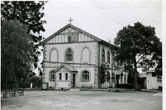Old photograph of a church style building