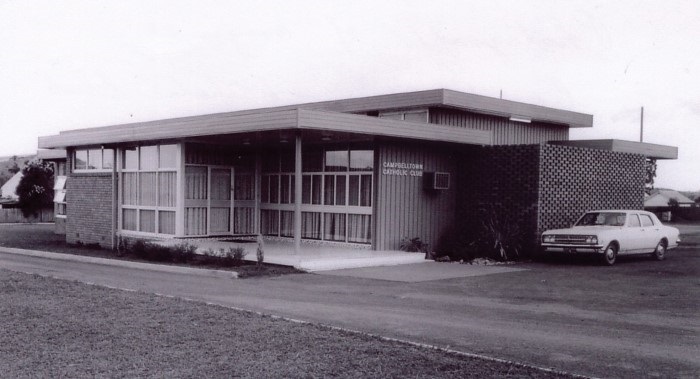 The front of the Campbelltown Catholic Club in the 1960s