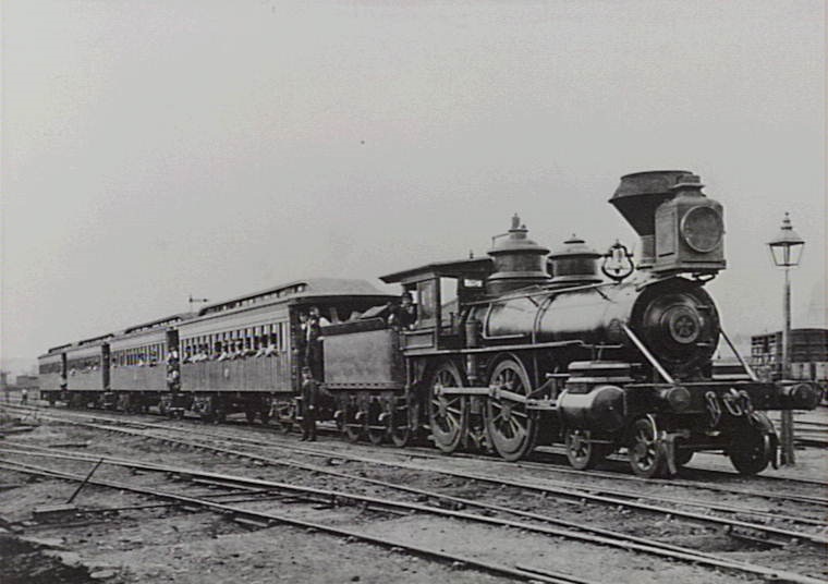 Black and White image of a V105 Class locomotive 
