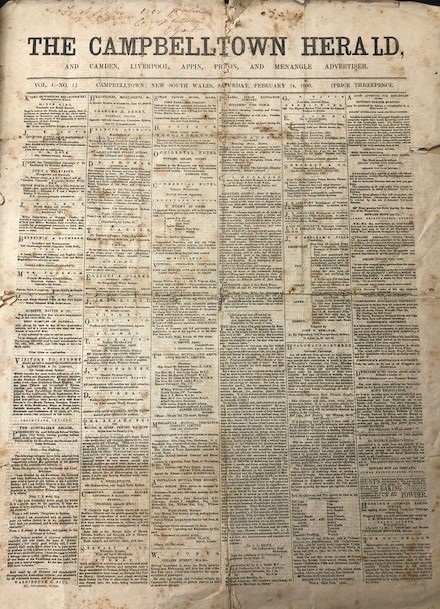 First edition of the Campbelltown Herald