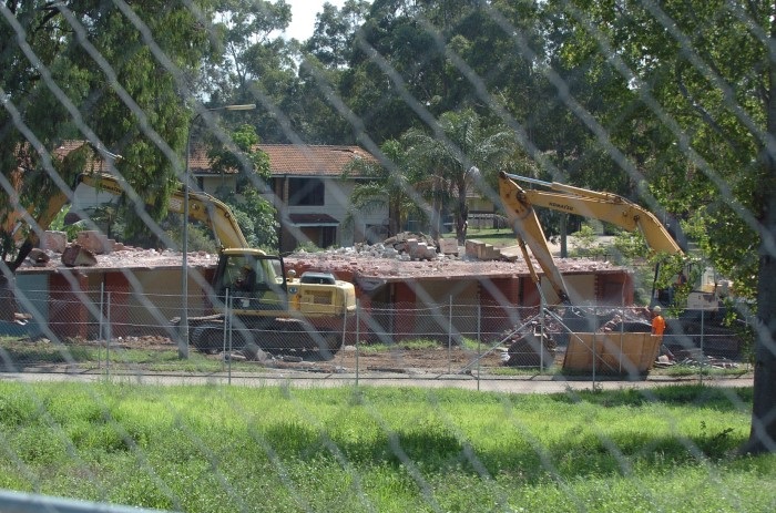 Bulldozers on the Minto housing site