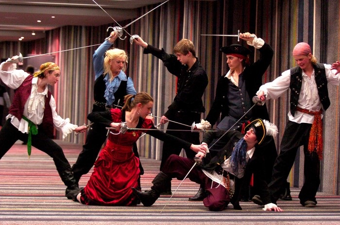 Sword Troupe performing