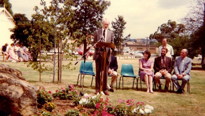 Dedication of a park to local doctor