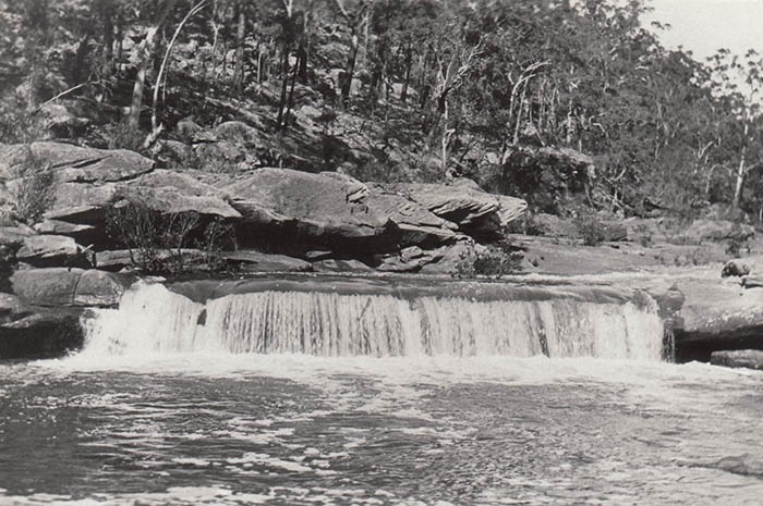 Georges River above bridge at Frere's Crossing, Kentlyn. Circa 1925