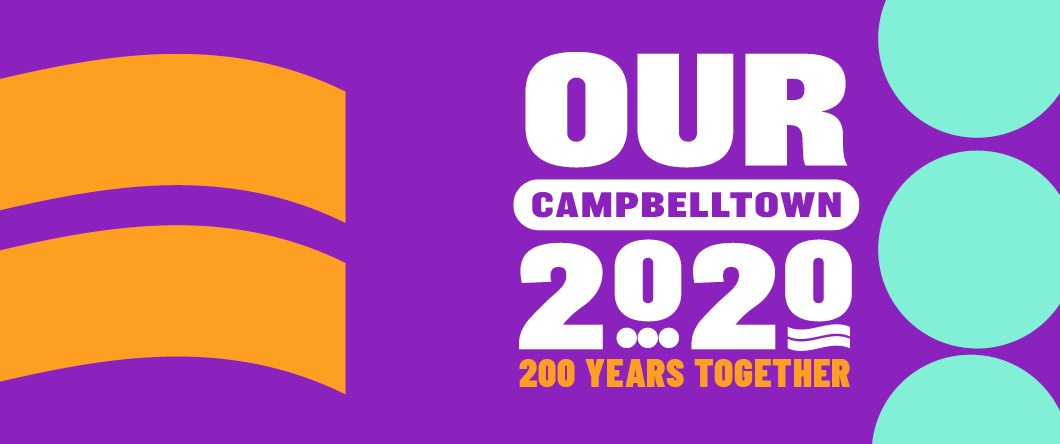 Our Campbelltown 2020 logo featuring 200 Years Together 