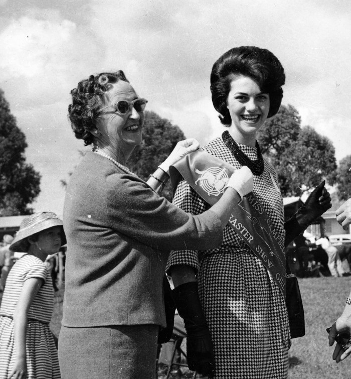 A sash being presented at Campbelltown show