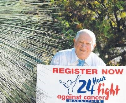 Fred Borg encouraging people to support 24 hr fight against Cancer