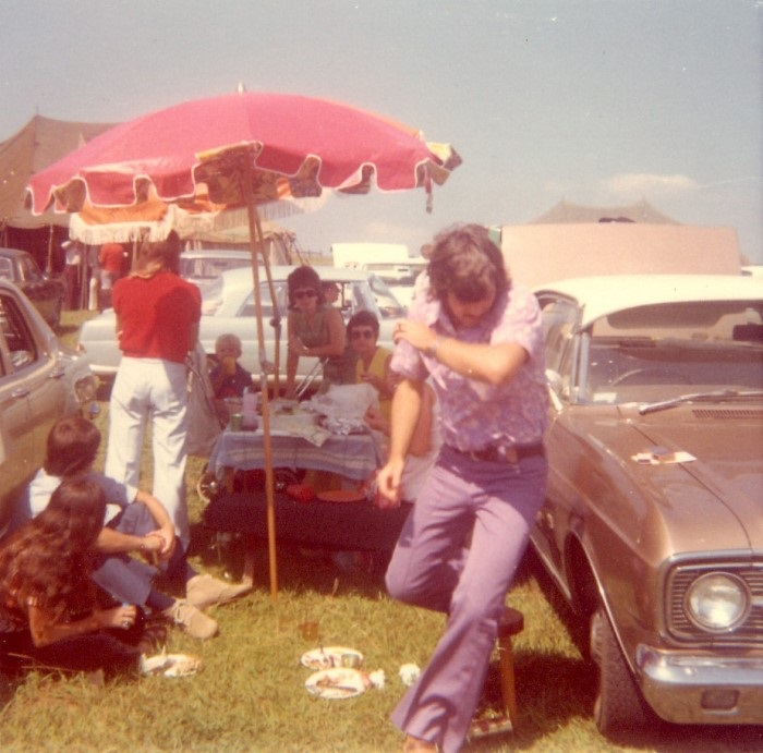 A picnic scene in the 1970s
