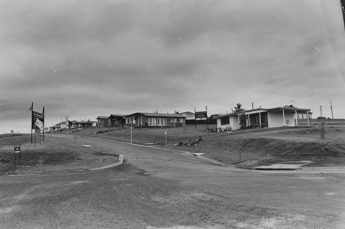 A street view of the Sherwood Housing development