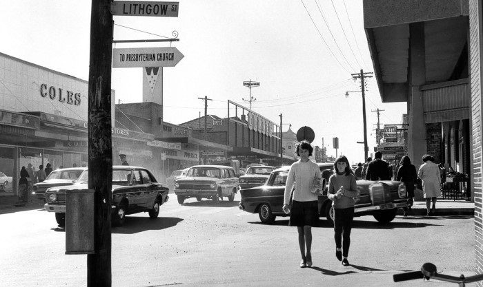 A view of the main street of Campbelltown near Lithgow Street