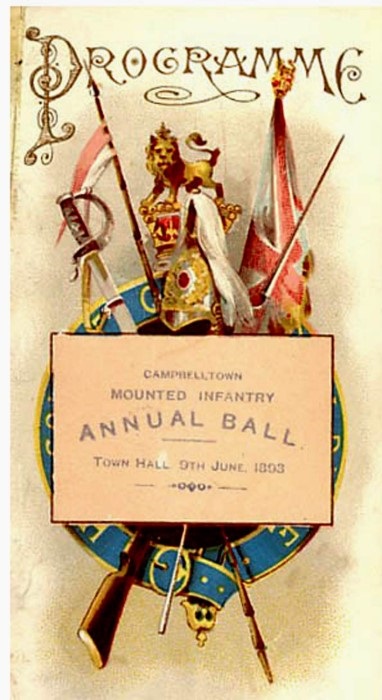 Copy of the Campbelltown Mounted Infantry Annual Ball Programme