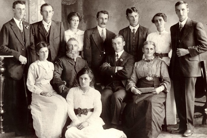 An early 1900s family portrait
