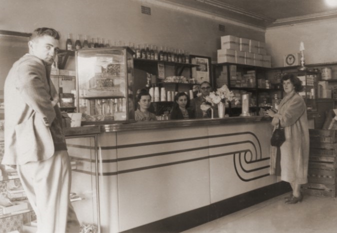 Old photograph of a local classic milkbar