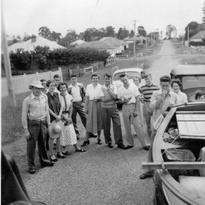 Street view of Campbelltown residential area in the 1940s