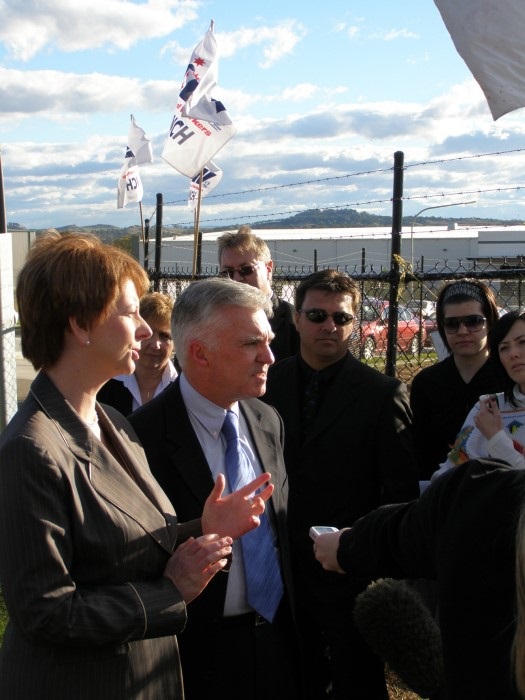 Julia Gillard and Chris Hayes in Campbelltown 