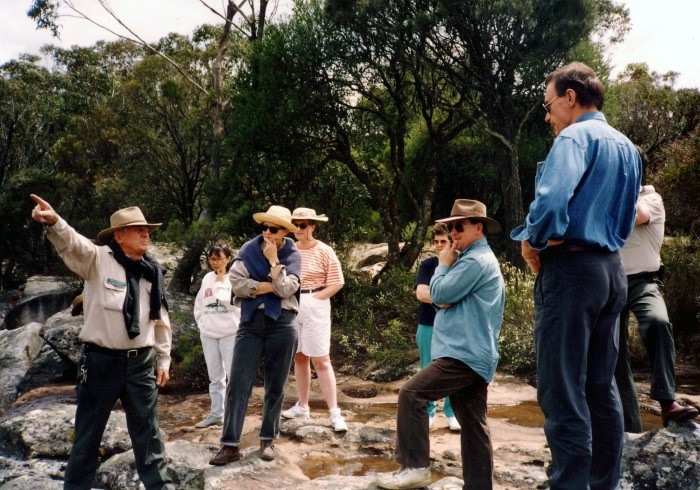 Bob Carr visits Georges river bushland