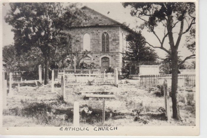Black and white photo of St John's Church in 1840